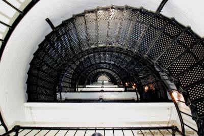 Looking upward at the stairs