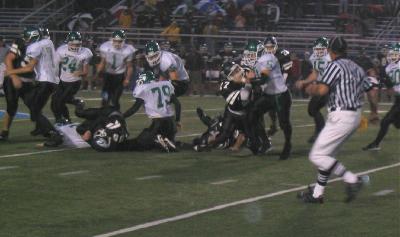 Jeff Strong breaking a tackle in the Seton backfield