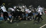 Josh Rebello running up the middle near the goal line