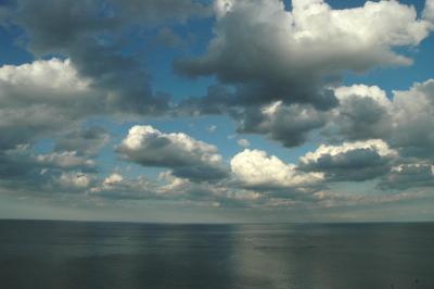 clouds on lake