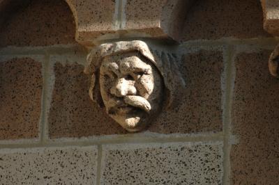 mustachioed face
