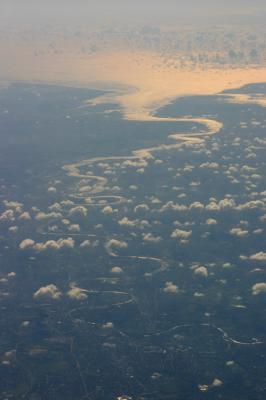 The Thames winding through London