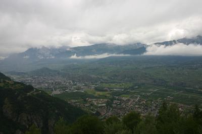 cloudy morning over Sion and Bramois
