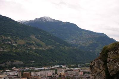 The Dent de Nendaz 8081ft and Nendaz from Sion basilica