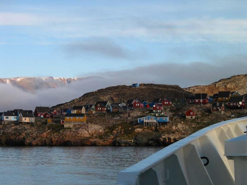 the village with fog