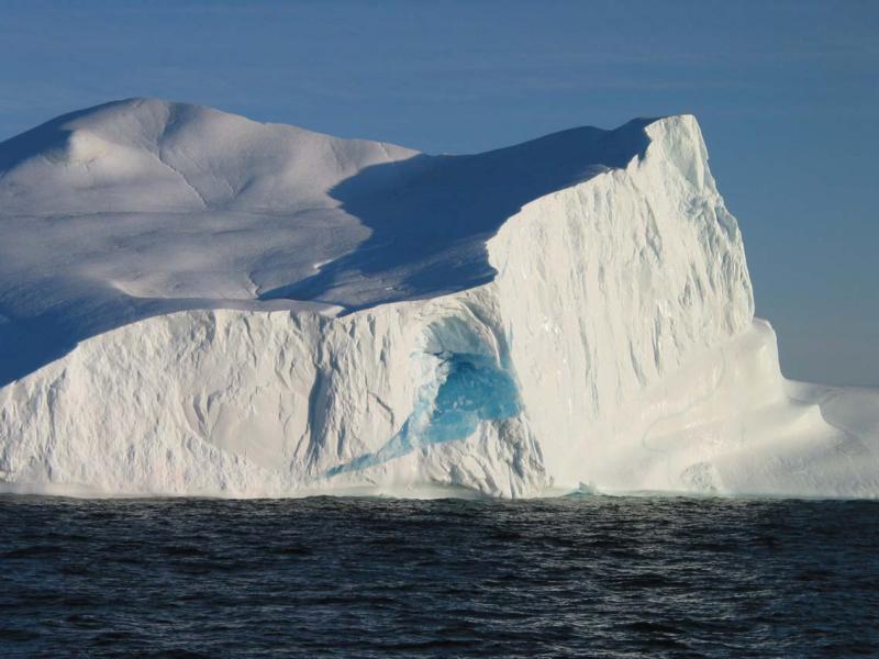 Blue ice inside Iceberg