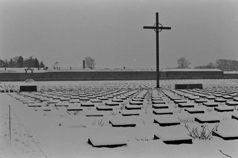Cemetary in front of the camp.