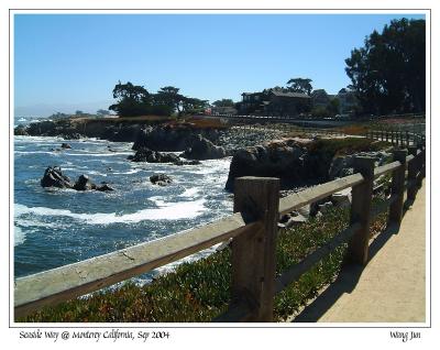 Monterey和Pacific Grove之间的海岸