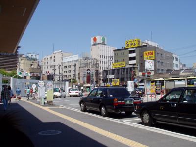 A view of downtown Nara from outside the JR Station