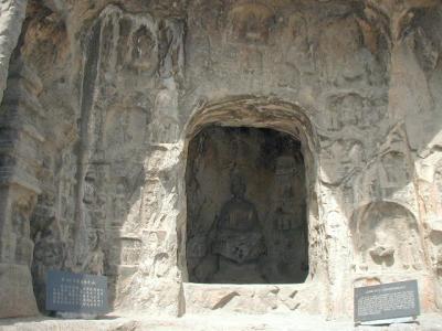 Carved Buddha In Cave