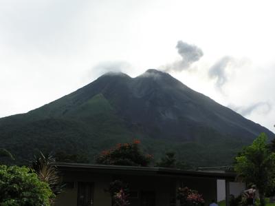 Arenal Volcano still smoking after eruption