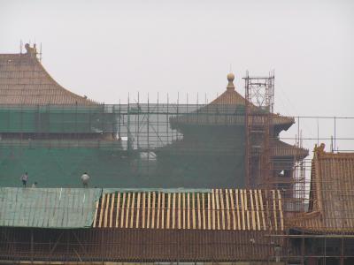 parts of the Forbidden City under reconstruction