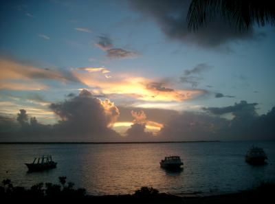 Sunset over Klein Bonaire (little island off the coast)