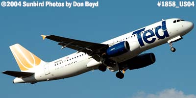 United Airlines Ted A320-232 N452UA aviation airline stock photo #1858