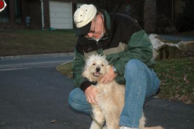 Kona loves his trainer