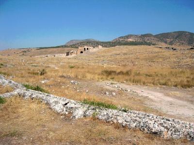 Entering Hierapolis.   I wondered howit might have felt centuries ago to see the building (in better state).