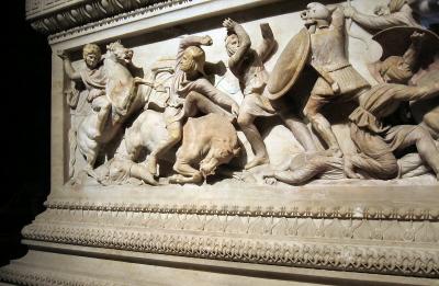 Alexander at far left, on this frieze
