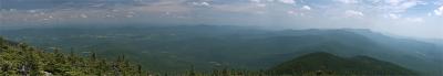 Panorama East and South from Mt Abraham VT