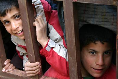 boys through gate