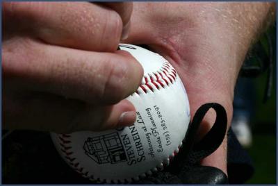 Baseball Signing by Ryan Franklin