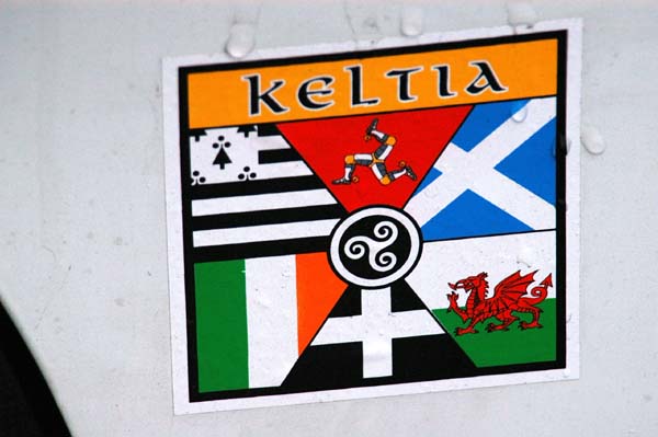 All the Celtic flags: Scotland, Wales, Brittany, Ireland, Cornwall, Isle of Man
