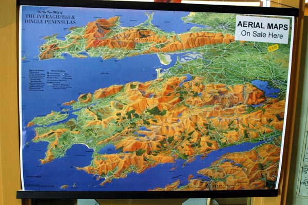 Map of the Iveragh and Dingle Peninsulas