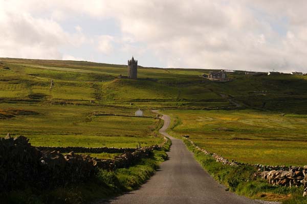 Road to Doonagore Castle near Doolin