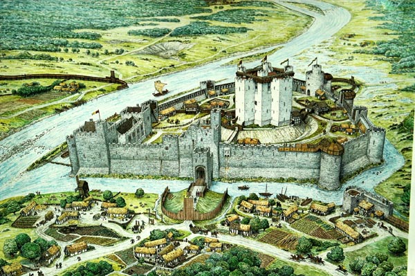 Artist's view of Trim Castle