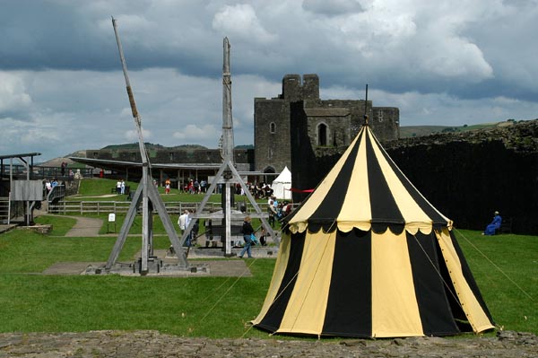 Four siege engines were demonstrated...Trebuchet, Mangonel, Ballista and Perrier