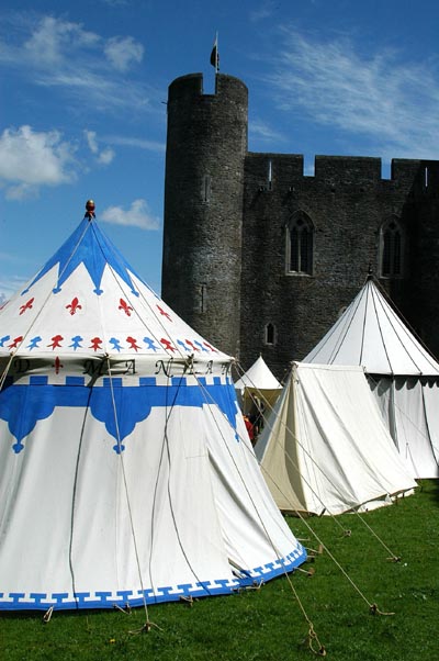 Tents in the courtyard