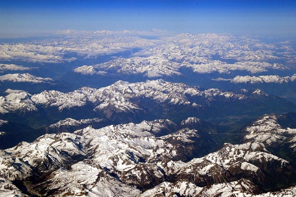 Alps, Vorarlberg, Austria looking towards Switzerland