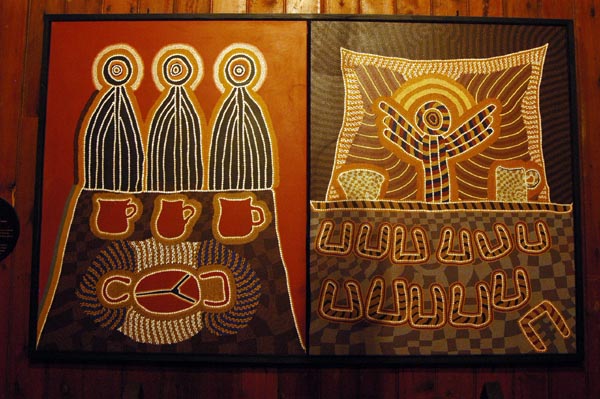 Aboriginal interpretation of the Adoration of the Magi and the Last Supper