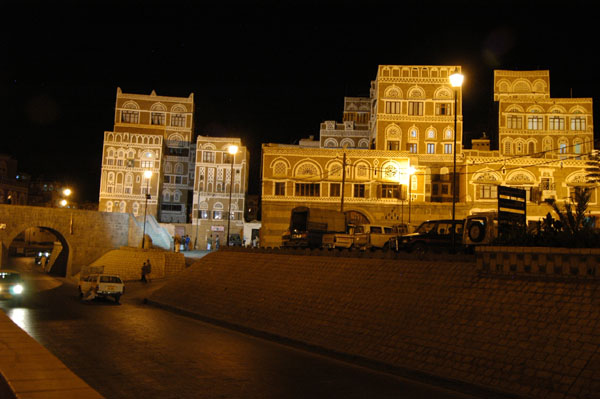 Sa'ila, the wadi running along the west side of old town Sana'a which has been paved as a road