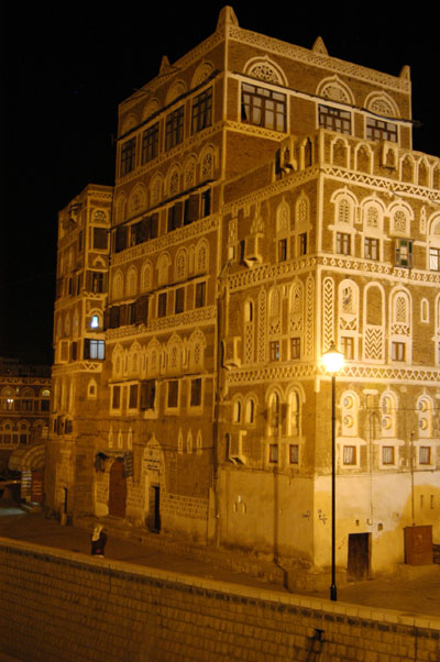 Sa'ila at night, Old Town Sana'a