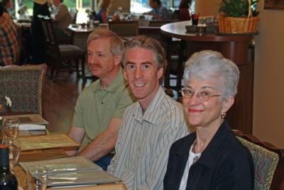 Dinner at the Caspian Restaurant  - Joe Diangelo; Tristan's Father, Tom Poul and Grandma Eileen Poul