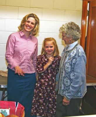 Wendy and Emma Myers with Betty Kolpin