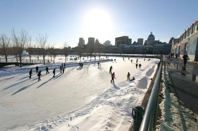 Ice Rink in the old Montreal Port
