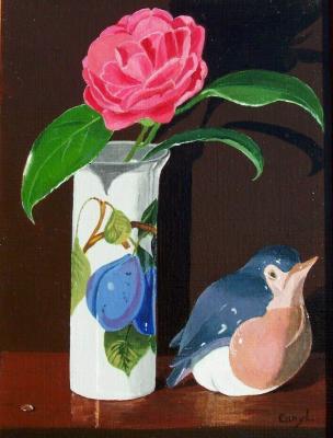 bird and camelia