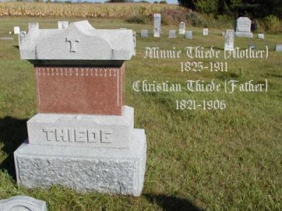 Thiede, Minnie & Christian Section 2 Between rows 14 & 15