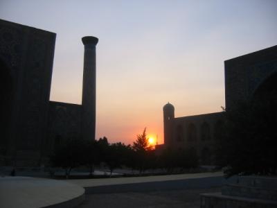Registan sunset