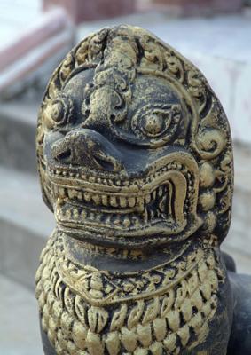 Cambodia-Siem Reap - Buddist Monastery - Statuary