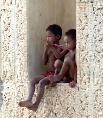 Cambodia-Siem Reap - Street Scene - Boys - alcove haven