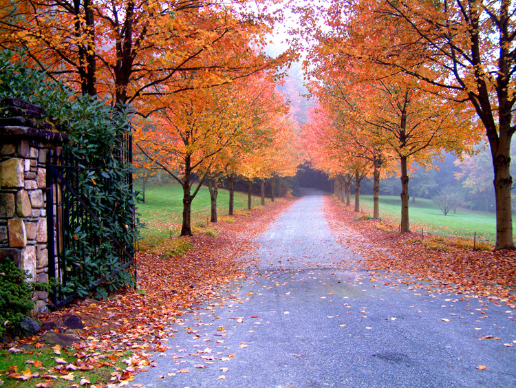 A private drive in Highlands, North Carolina