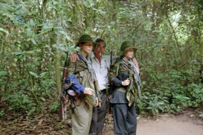 What the VC soldiers looked like in the CuChi area (and a tour guide).