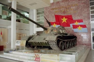 One of the tanks that stormed the Presidental palace, after US withdrew from Saigon.