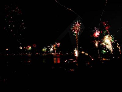Neighborhood fireworks on Useless Bay