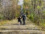 Daughter, Dog and Dad in Trail Frame of Mind *