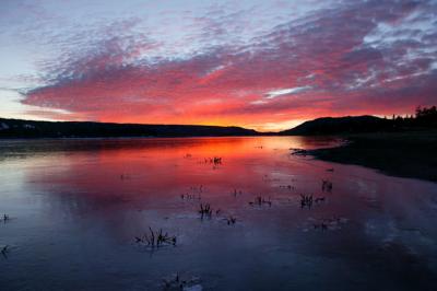 Big Bear Sunset On Ice 2