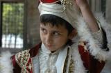 Istanbul at Selimiye Mosque boy in circumcision dress
