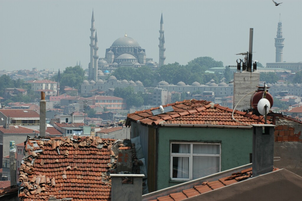 Istanbul view from Selimiye Mosque Suleyman Mosque University Tower